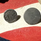 2 Pre  Civil War 💥 🇺🇸 💣 Hard Times Pewter Buttons 1812 Ct USA