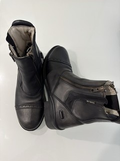 Dublin Black Leather Zip Front Paddock Riding Boots AU 7.5 EU 38.5 Women’s