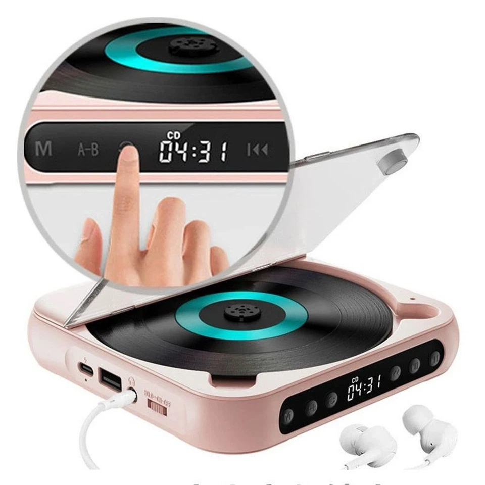 ✨Bluetooth CD-Player Lautsprecher Mini Stylischer CD-Player/✨UK - Bild 2 von 4