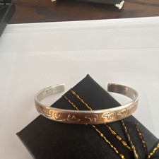 Native American 925 Sterling Silver Cuff Brac...