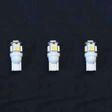 3 Warm White 6V 6.3V Wedge Lamp LED Light Bulbs for Vintage Receiver