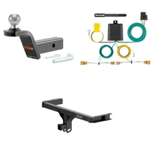 CURT Class 3 Tow Package Trailer Hitch, Wiring, Ball Mount - 13612, 56404, 45152