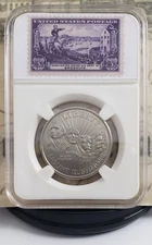 1991-D Mount Rushmore - Half Dollar with Vintage George Washington Stamps - W16