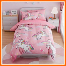 Unicorns Bedding Full Set for Girls Kids Children, Ultra Soft Microfiber Comf...