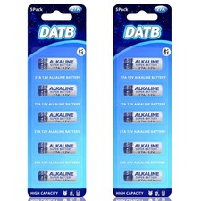 A27 27A 12V Alkaline Battery 10-Pack - 27A Long-Lasting for Garage Door Ope...
