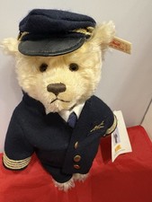 Steiff / Vedes, Pilot Teddybär, hellblond, 27cm, limitiert mit Zertifikat, TOP