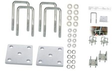 2PCs Square U-Bolt Kit for Boat Trailer Axle Leaf Springs, Trailer Leaf Spring