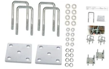 2PCs Square U-Bolt Kit for Boat Trailer Axle Leaf Springs, Trailer Leaf Spring