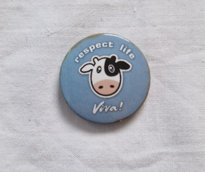 Viva! Vegan Society - Respect Life Vintage Pin Anstecker