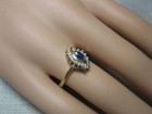 Diamond Sapphire Engagement Wedding Ring 14K Gold Lovely — photo 8