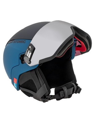 Neuer Skihelm mit integriertem Visier: ATOMIC REVENT GT AMID VISOR HD blue