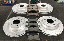 FOR PORSCHE CAYENNE 4.2 V8 S TIPTRONIC FRONT REAR DRILLED BRAKE DISCS AND PADS