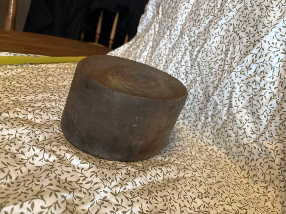 Molde de sombrerería con forma de bloque de sombrero de madera vintage tamaño 7 1/8 🔥🔥🔥 Foto 4 de 4