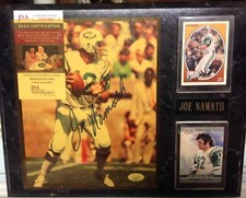 Joe Namath JSA CERTIFIED SIGNED AUTOGRAPH PLAQUE 