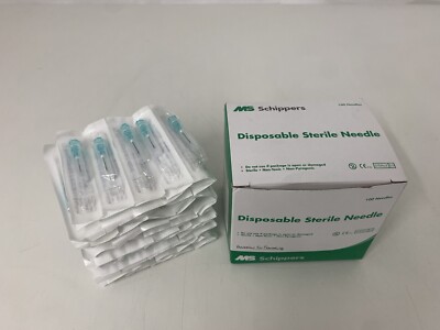 MS Schippers Disposable Sterile Needle Professional Injection Needle 100 Count NEW!