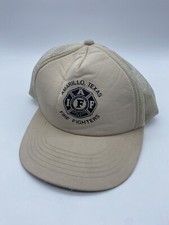 Vintage Amarillo Texas TX Fire Fighters Trucker Baseball Cap Hat Snapback