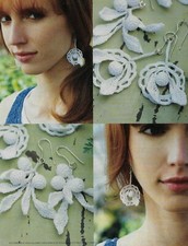 LACY LEAF EARRINGS 2 DESIGNS JEWELRY CROCHET PATTERN INSTRUCTIONS
