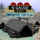 UNPAINTED -N Scale Gauge 1:148 - Military Canvas Tent (Large) (Army WW2 WW1)