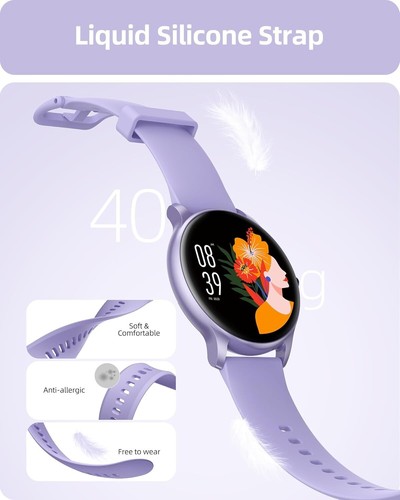 Round Smart Watch Waterpoof/Heart Rate/Sleep/Steps for Samsung Galaxy S24 FE - Picture 23 of 52