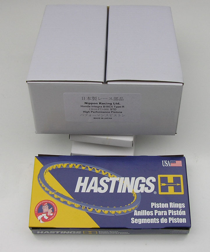 NIPPON RACING JDM ITR USDM P73 PISTONS HASTINGS RINGS B18C1 GSR 81MM