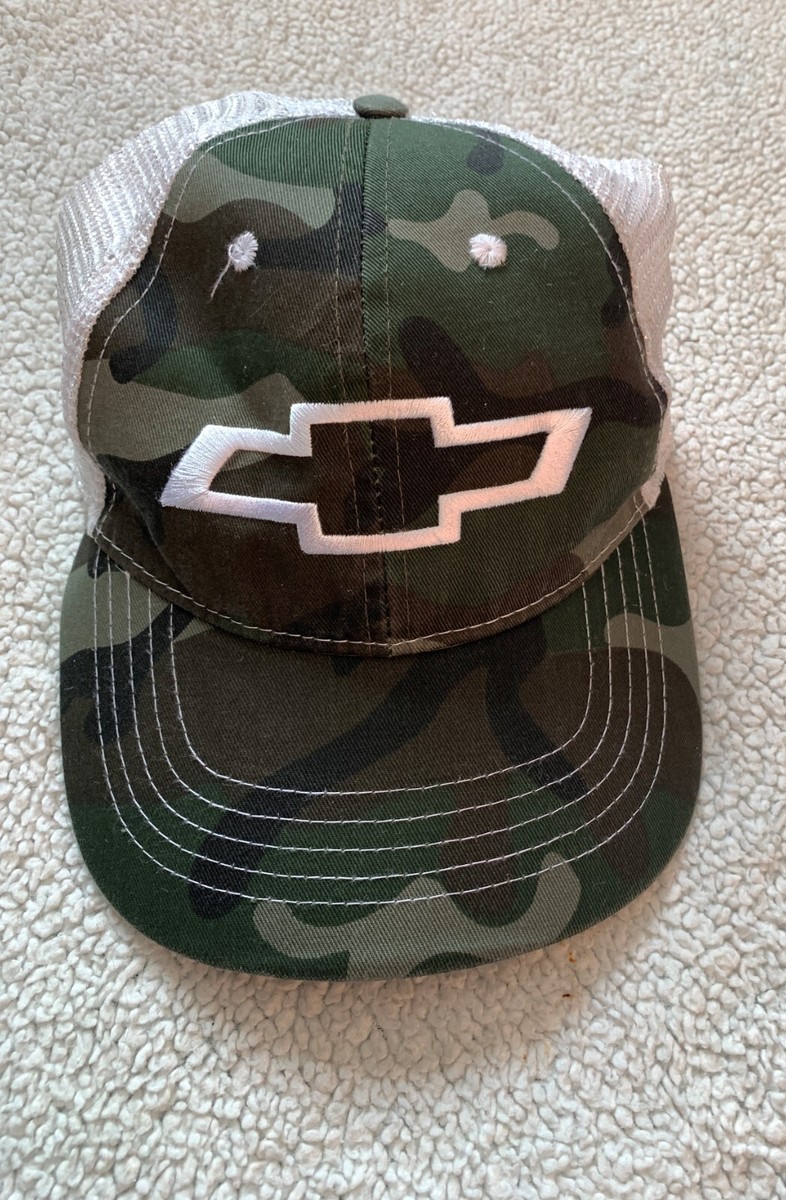 Infinity Snapback Hat, Cap OSFM Chevy Mesh hat, Camo, Chevy Logo