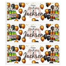 PERSONALISED LAGER BIRTHDAY BANNER NAME AGE BEER PARTY WALL  