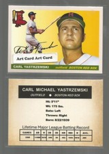 Carl Yastrzemski Boston Red Sox 2025 Baseball Art Card Carl Yastrzemski Boston Red Sox 2025 Baseball Art Card