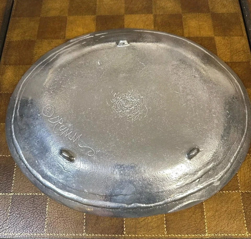 14.25" Don Drumm Celestial Sun Face Platter Aluminum Wall Hanging Art - Image 4 of 4