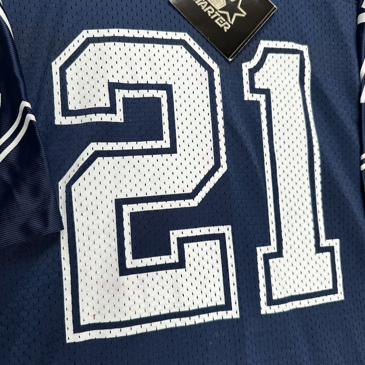 Vintage 90s Dallas Cowboys Deion Sanders Starter Jersey #21 NFL XL