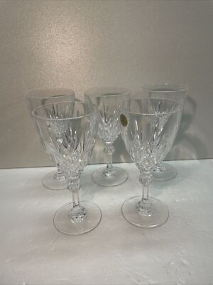 Wine Glasses Crystal 7 24% Lead Vintage Royal Crystal Rock 'Tuscany' Set  Of 5 | eBay