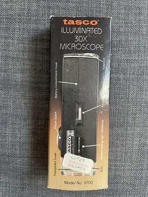 Tasco Illuminated 30x Microscope Model No. 9700 NIB New Open Box