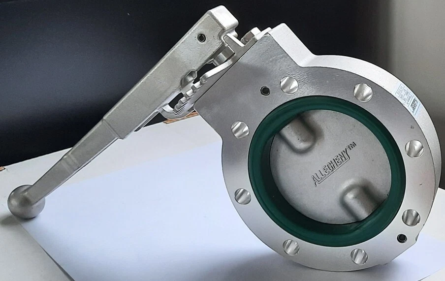 Válvula de paleta TTMA de aluminio anodizado de 3" con junta EverGreen-FKM incorporada Foto 3 de 4