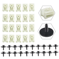 40-Pack COMBO for BMW Front Fender Liner C-Clip+Hex Bolt 07147311312 07149213164