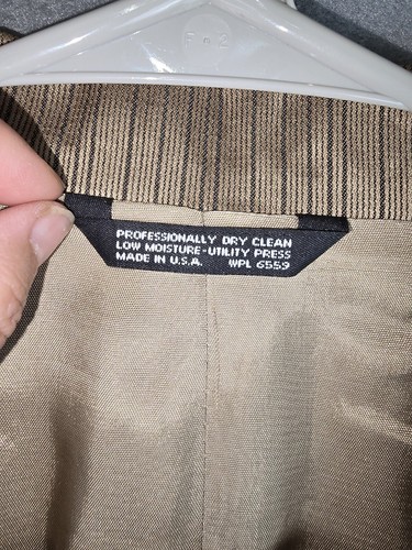 Blazer Falcone Longline Años 90 Zoot Traje Chaqueta 48R Rayas Dorado/Negro Sin Stock - Imagen 6 de 16