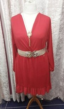 Brand New Made Italy Red SPARKLY GLITTER PARTY Evening Dress One Size 20-22-24