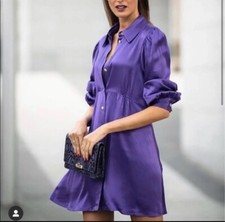 NWT Zara Purple Mini Dress Size M