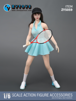 ロット テニス セットアップ ZY TOYS ZY5059 1/6 Tennis Girl Blue Sports Suit +2Rackets For 12