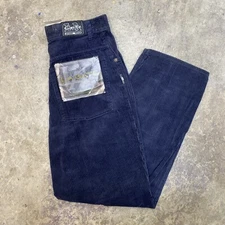 Vintage LA Gate Blue Corduroy Baggy Pants 34X32 NWT 90s 2000s Skate Y2K