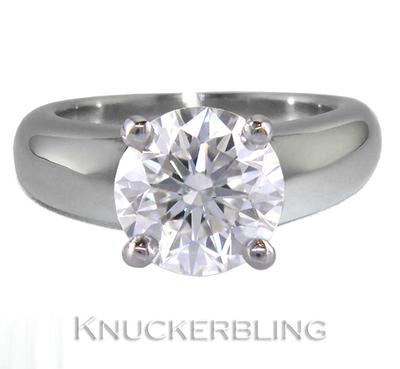 Diamant Rund Brillant Schliff Solitär Ring 1,41ct H SI Platin Verlobung