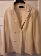 In The Style - Women's Cream Blazer - Size 14