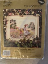 Candamar Something Special Cross Stitch Kit Spring Meadow Scene 50657 18 X 14 In