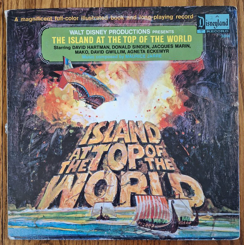 Vtg 33 RPM Island at the Top of the World Book & LP Record