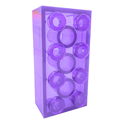 Minizfigs 2x4 Classic Building Bricks Blocks 100 PCS Toy Set (Trans Purple) 3001