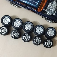Disc Chrome 164 Rubber Wheels Tires 5 Sets Chevy Gasser Tires