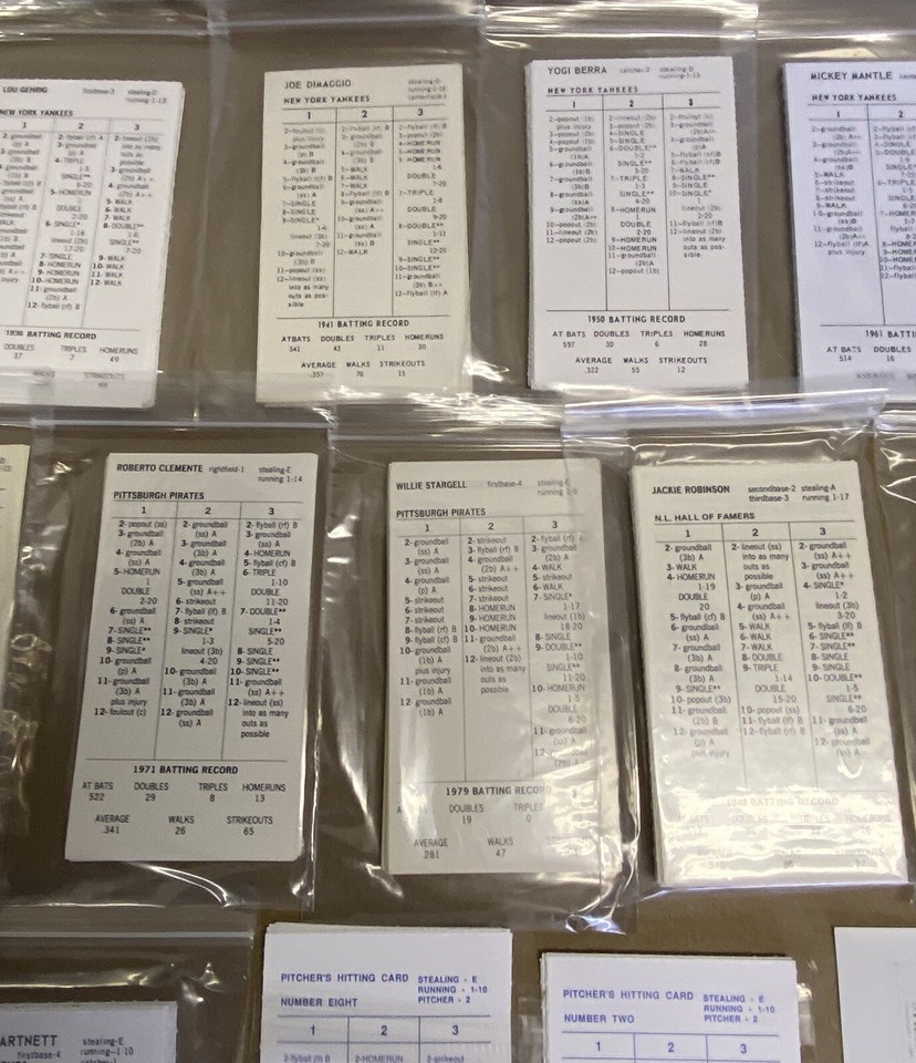 76 Sets De Cartes Strat-O-Matic Detroit Tigers - 1909 à 2017 - Jeu De Plateau