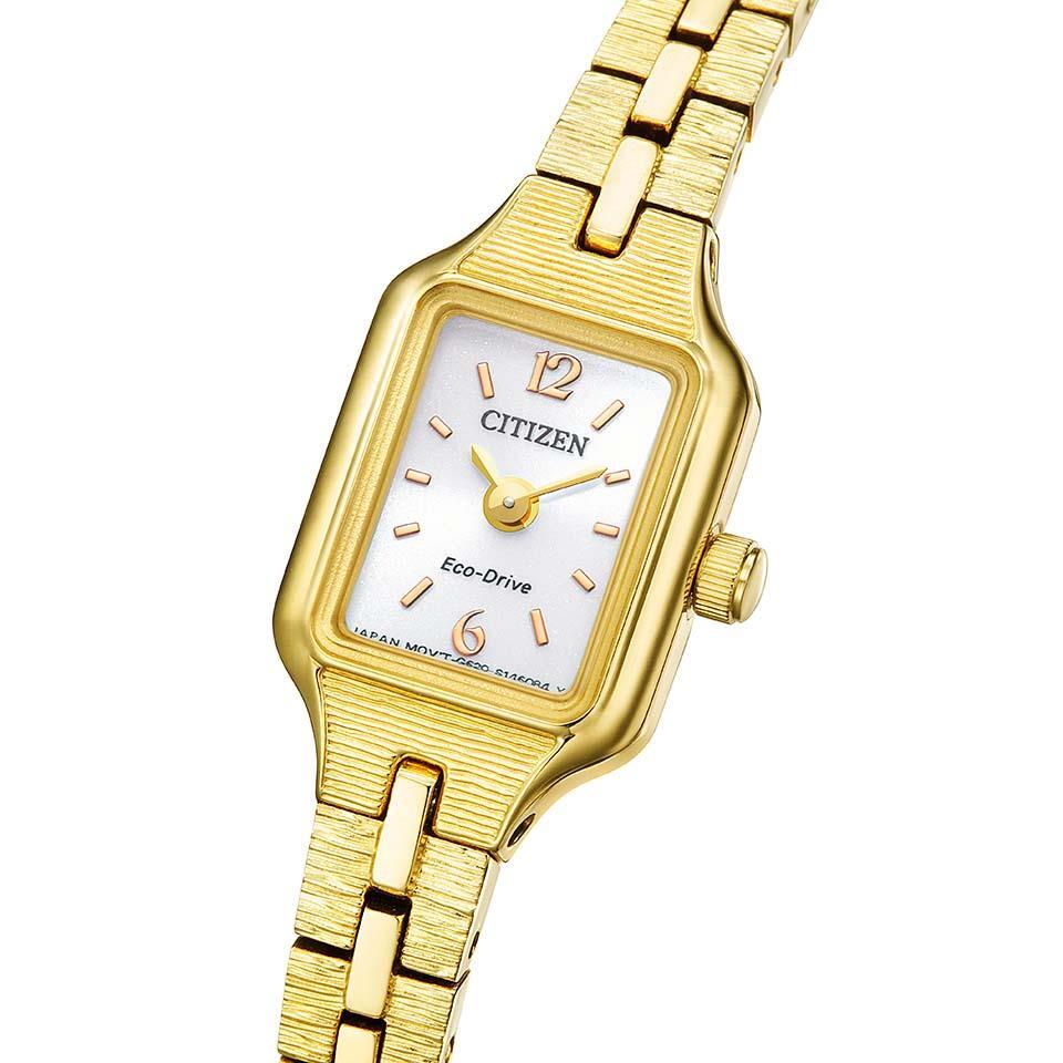 CITIZEN L Kii: EG2042-50A Eco-Drive Solar Analog Watch Gold