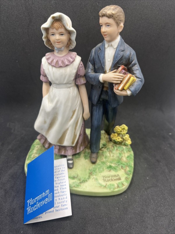 "Vacation" Norman Rockwell figurines, 1982 Vintage, Rare COA w/Box