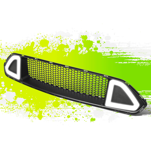 Mesh {Triangle Bar LED DRL} Front Bumper Grille for Ford