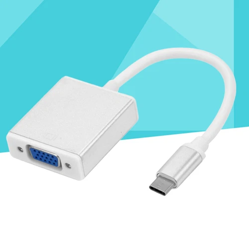  Cavo Adattatore Type-C Maschio a VGA Femmina Full 1080P USB 3.1 per Proiettore TV