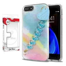 For iPhone 6 7 8 Plus Love Heart Wristband Chain Bracelet Case- Sunrise 